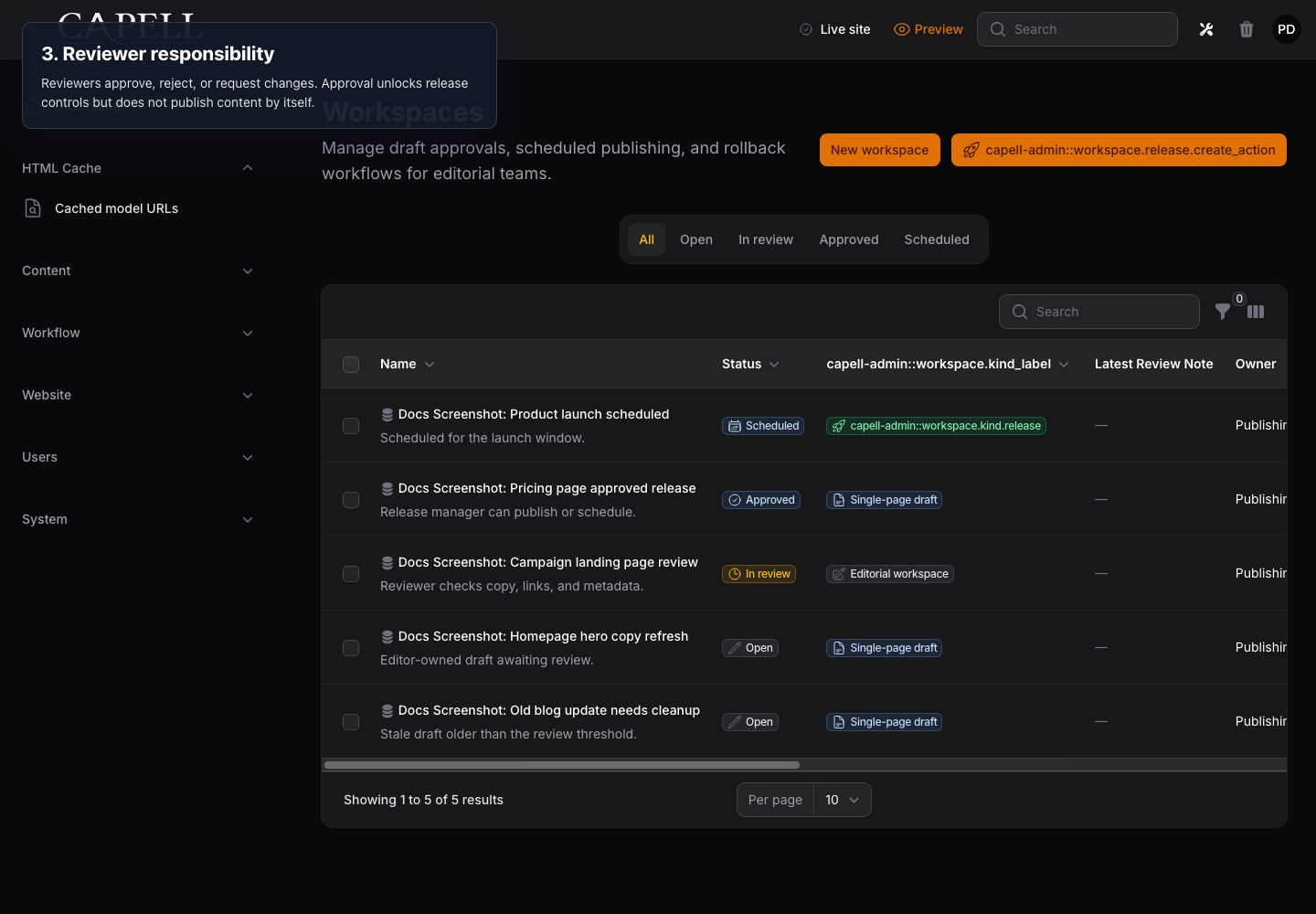 12 Review Approval screenshot.
