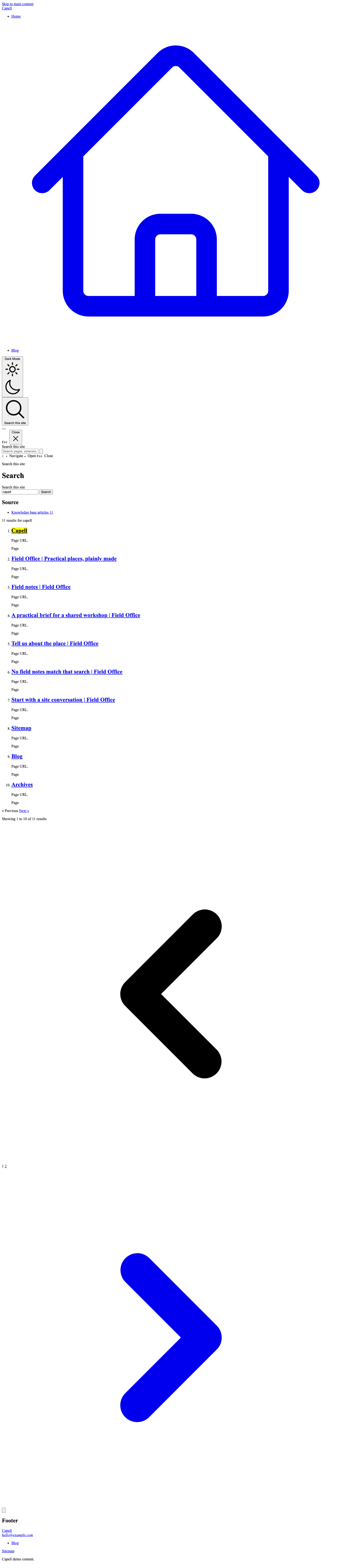 Seeded public Search results page for the query capell
