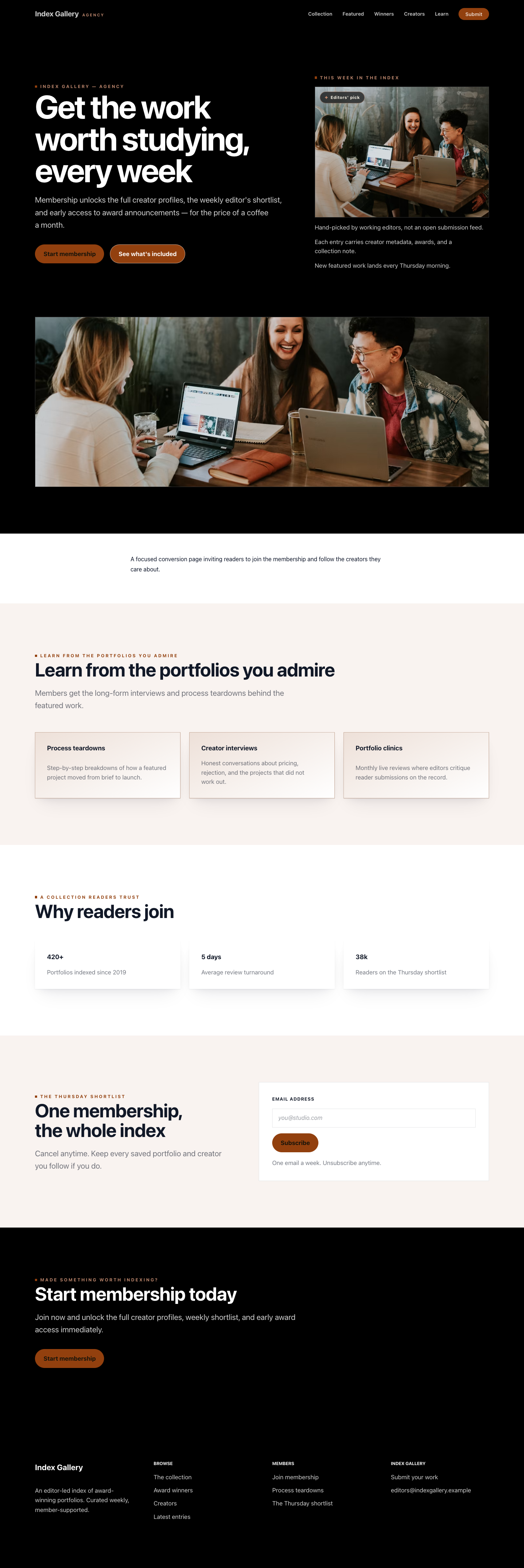 Agency Cta screenshot.