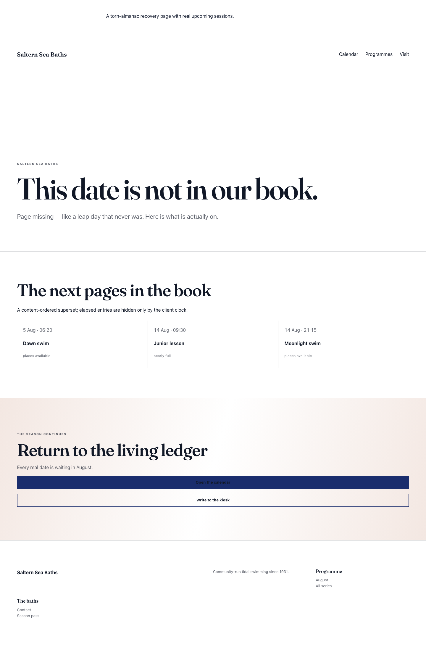 Almanac Not Found screenshot.