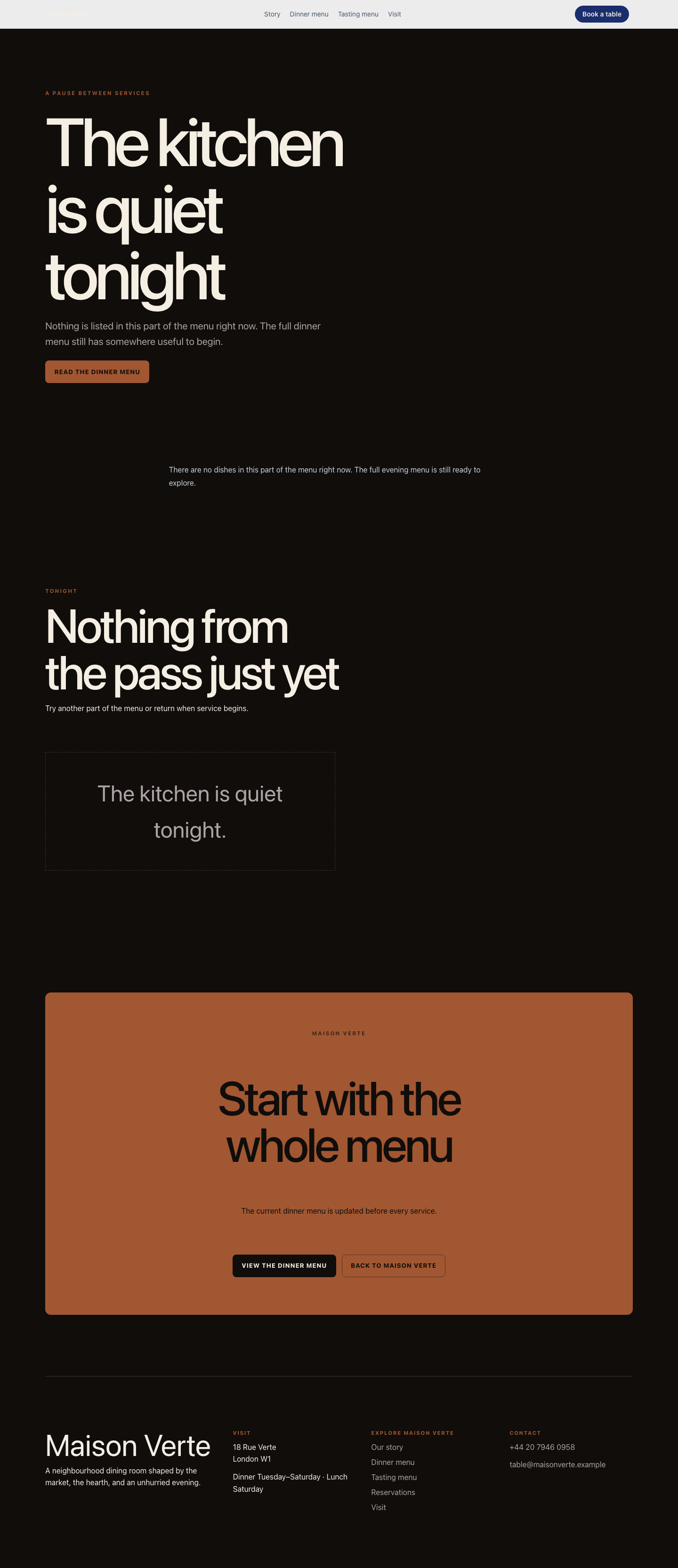 Bistro Empty screenshot.