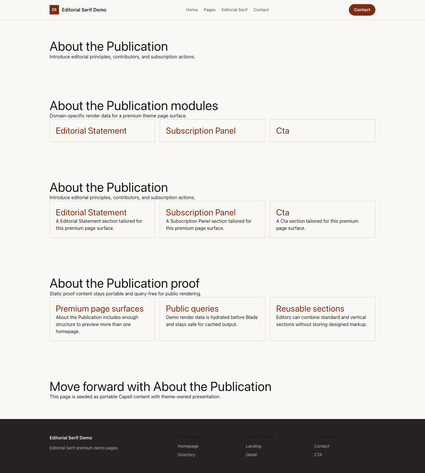 Blog About screenshot.