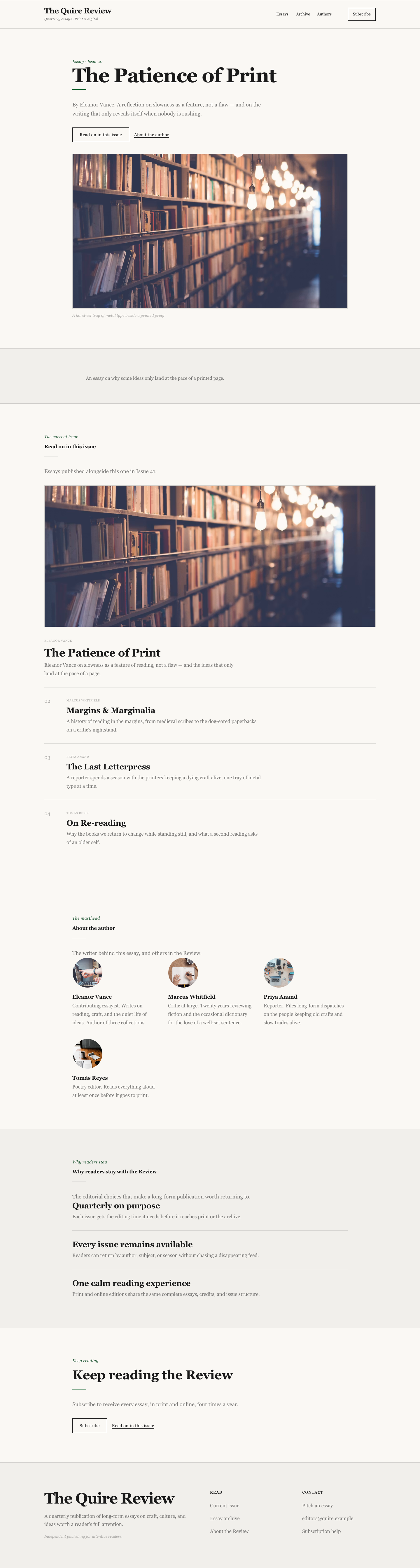 Blog Detail demo page screenshot