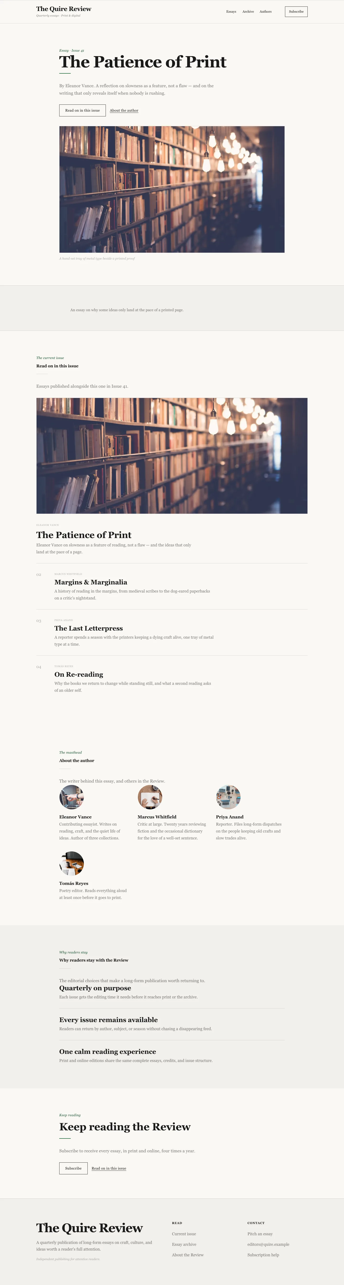 Blog Detail demo page screenshot