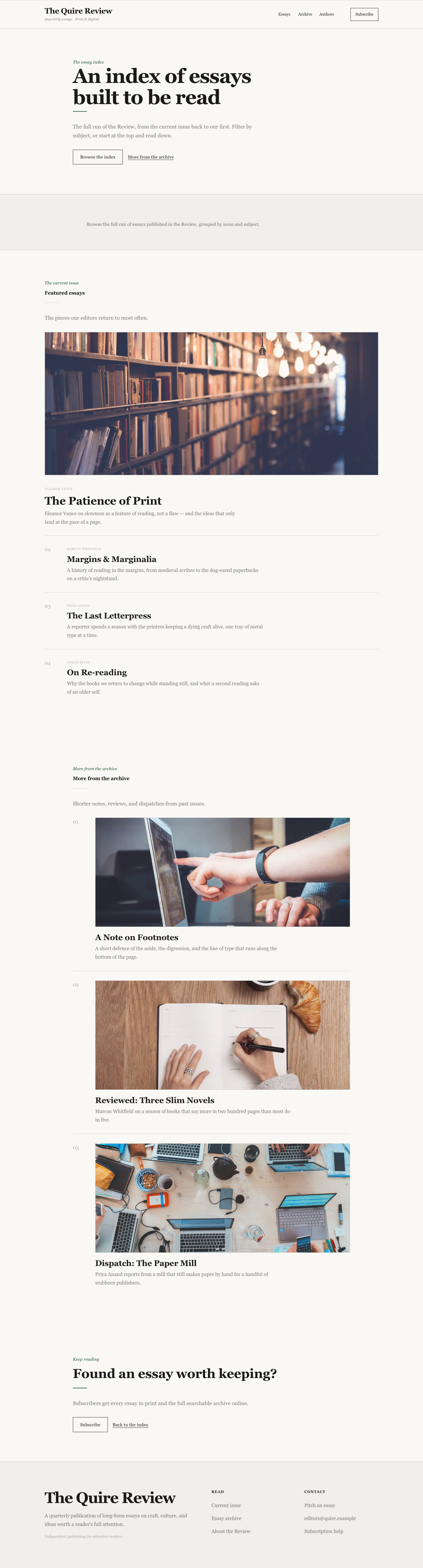 Blog Directory demo page screenshot