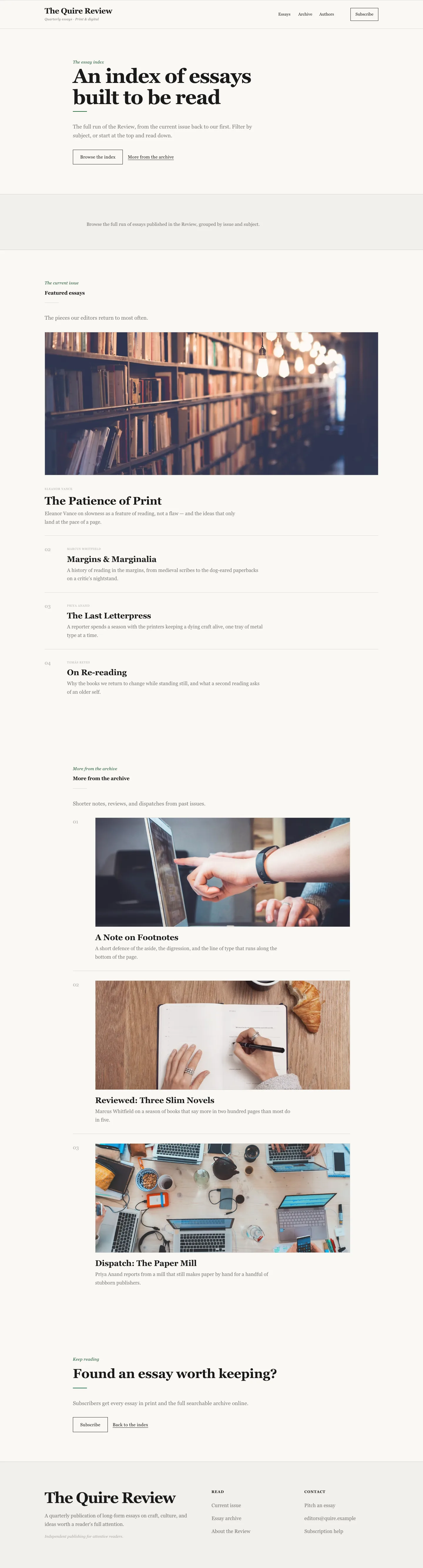 Blog Directory demo page screenshot