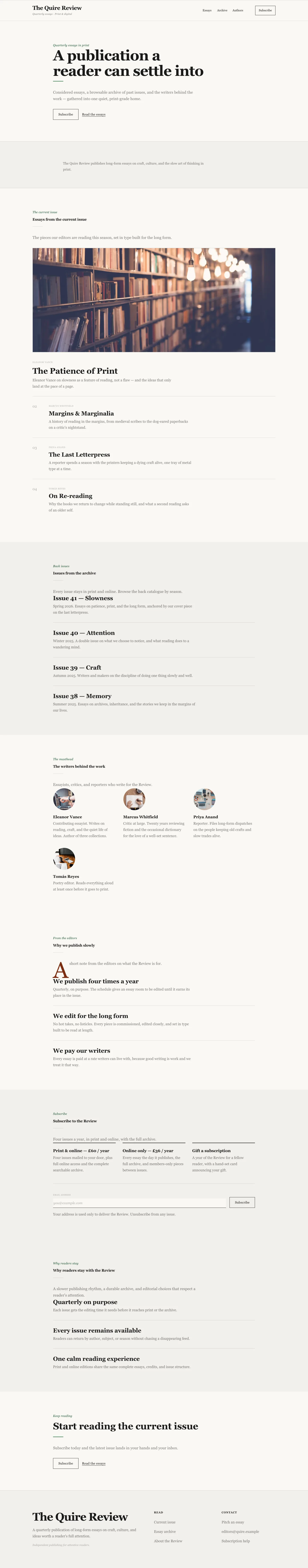 Blog Homepage demo page screenshot