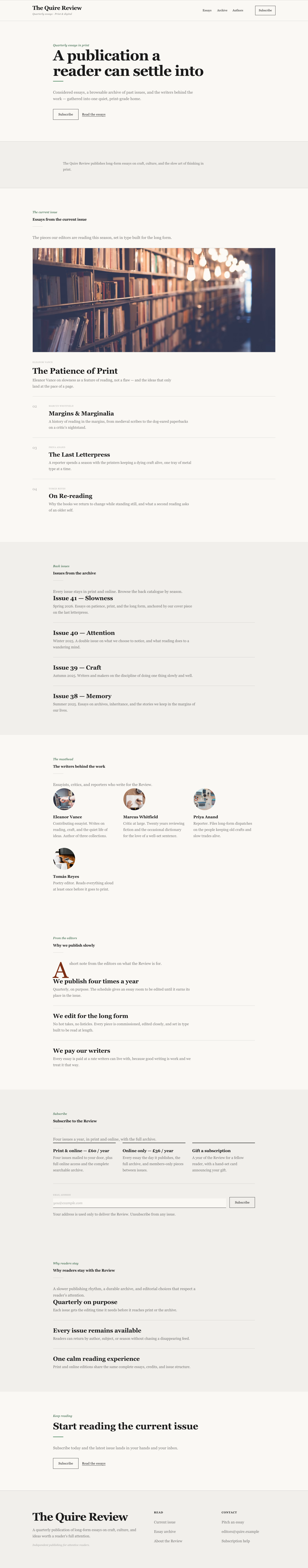 Blog Homepage demo page screenshot