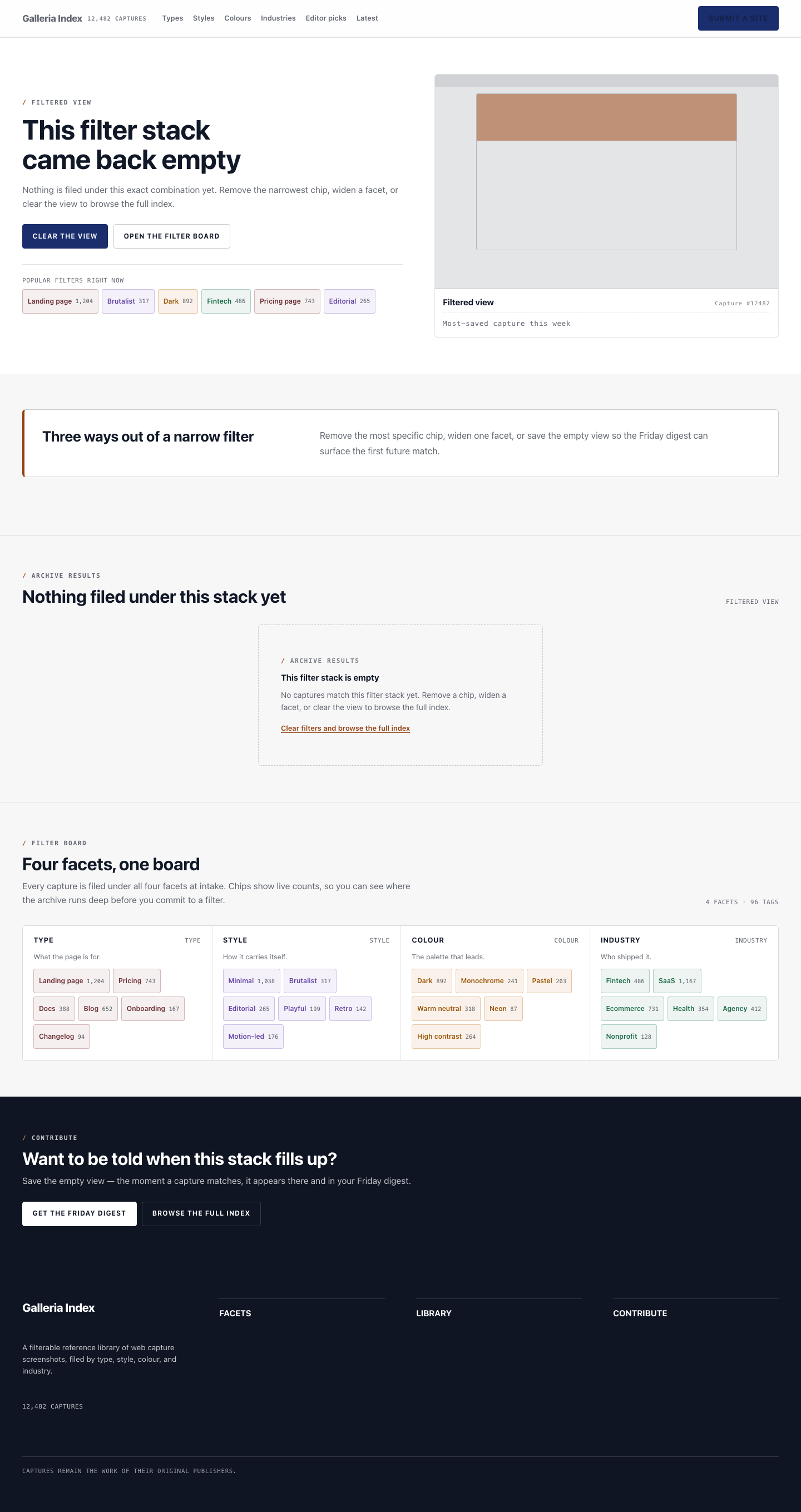 Catalogue search results preview