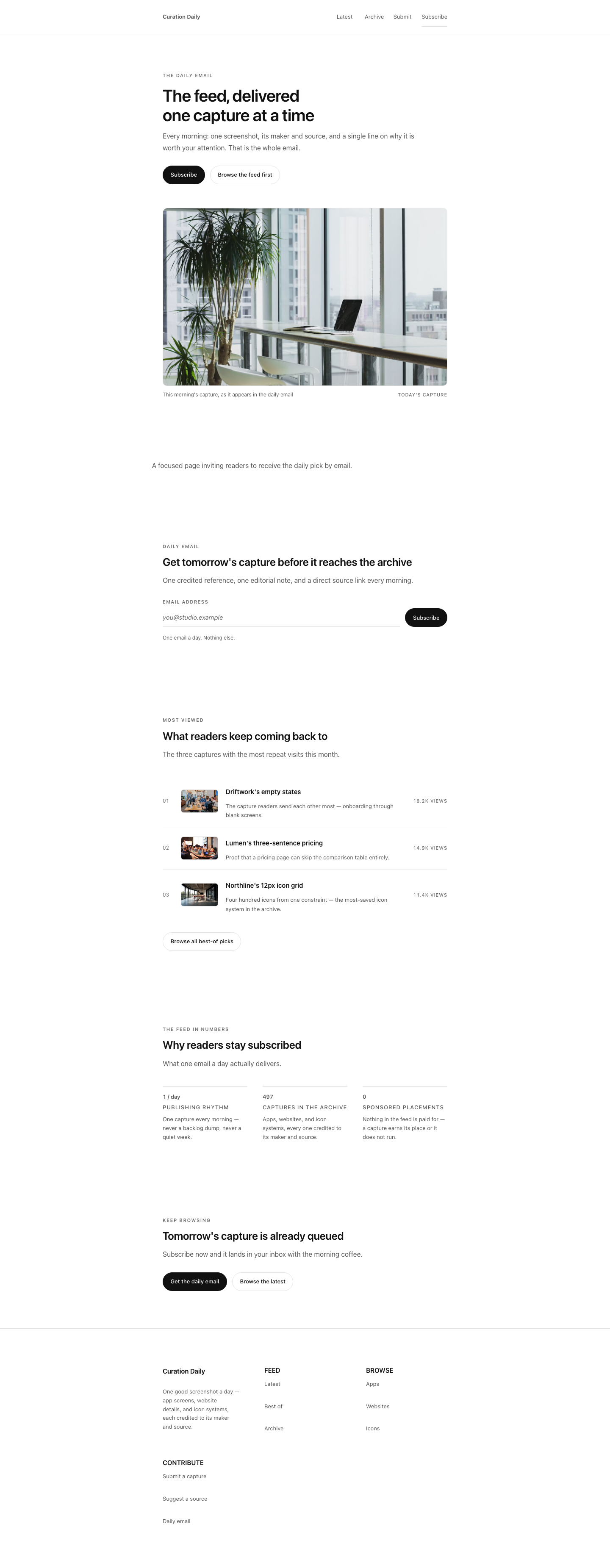Curated Cta screenshot.
