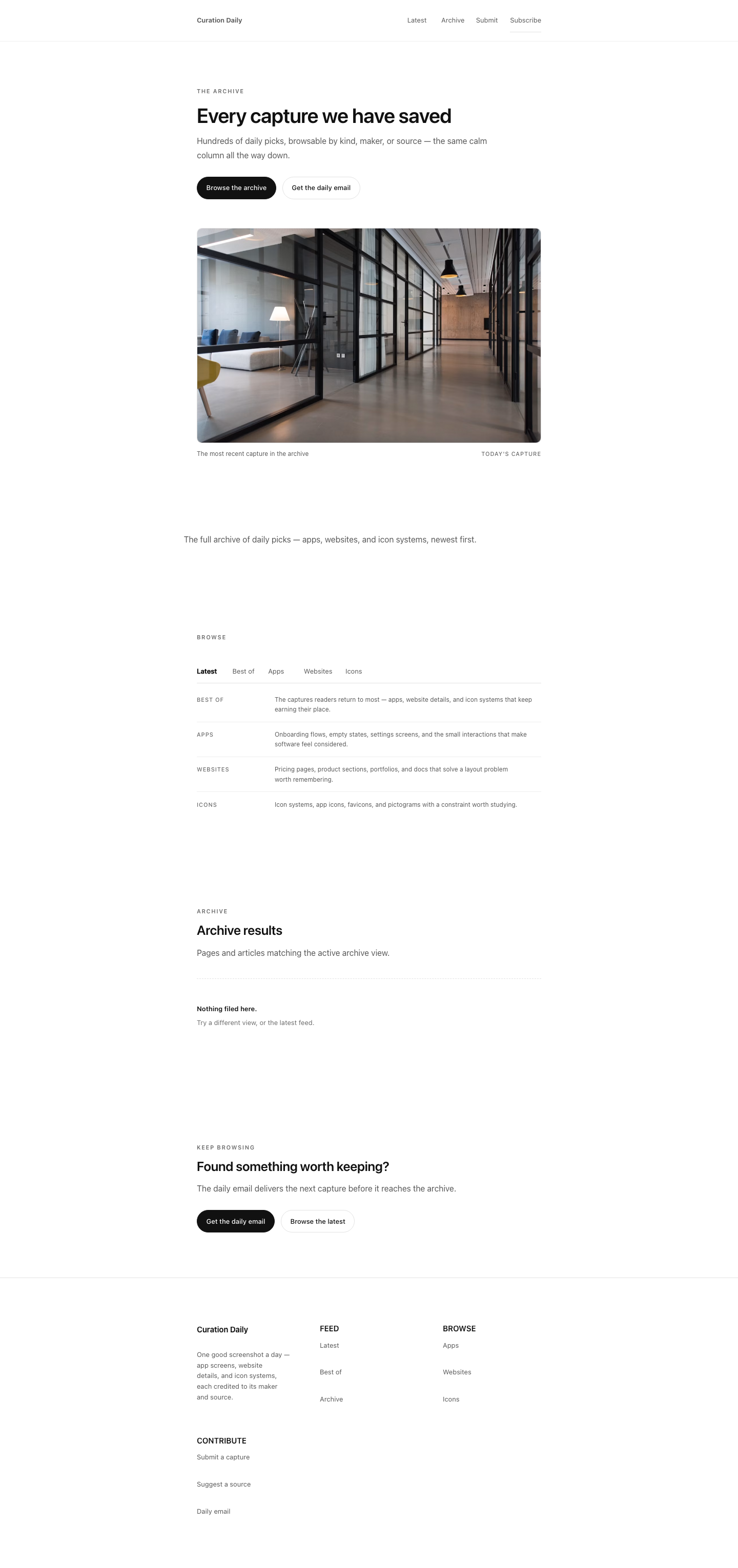 Curated list page preview