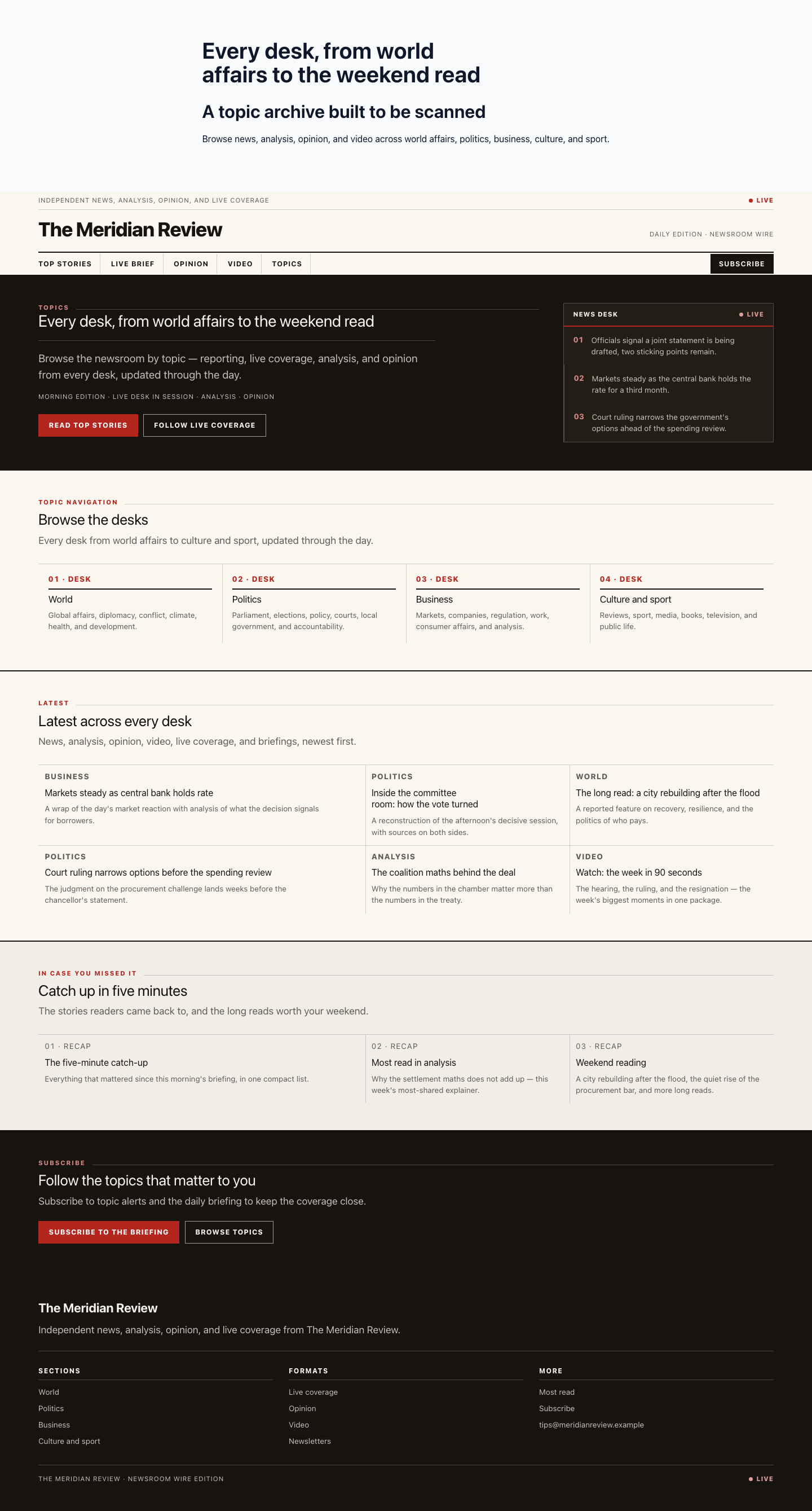 Editorial list page preview