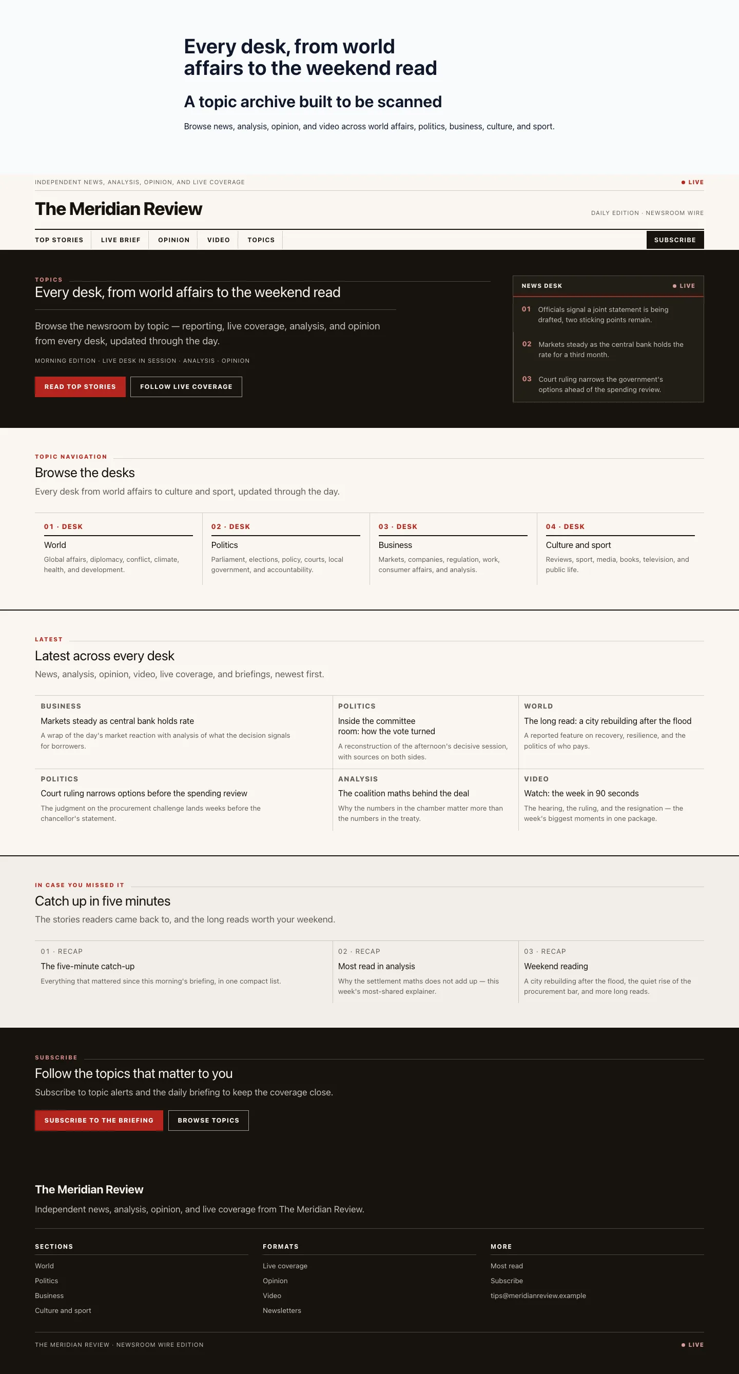 Editorial list page preview
