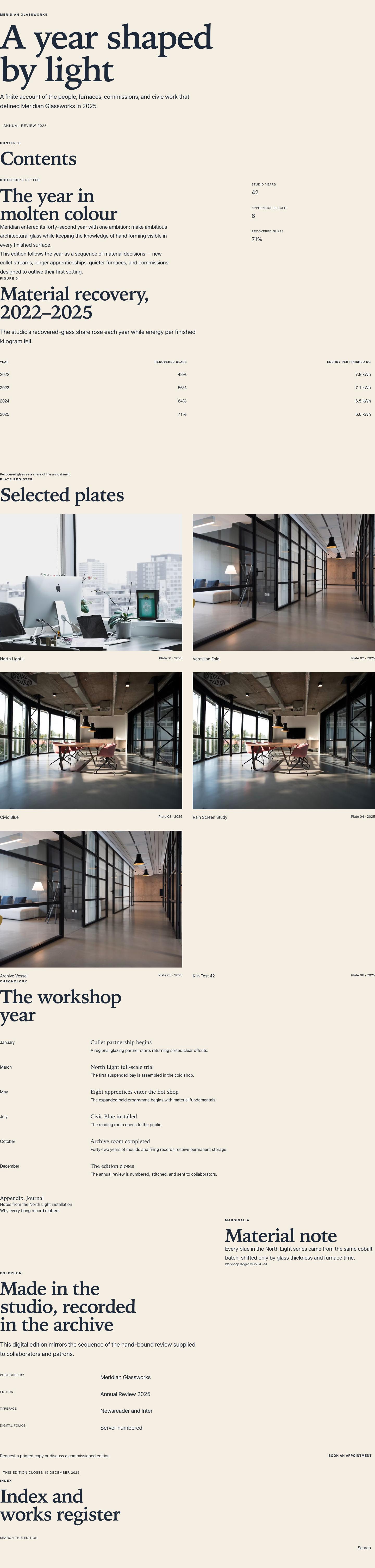 Folio Homepage screenshot.