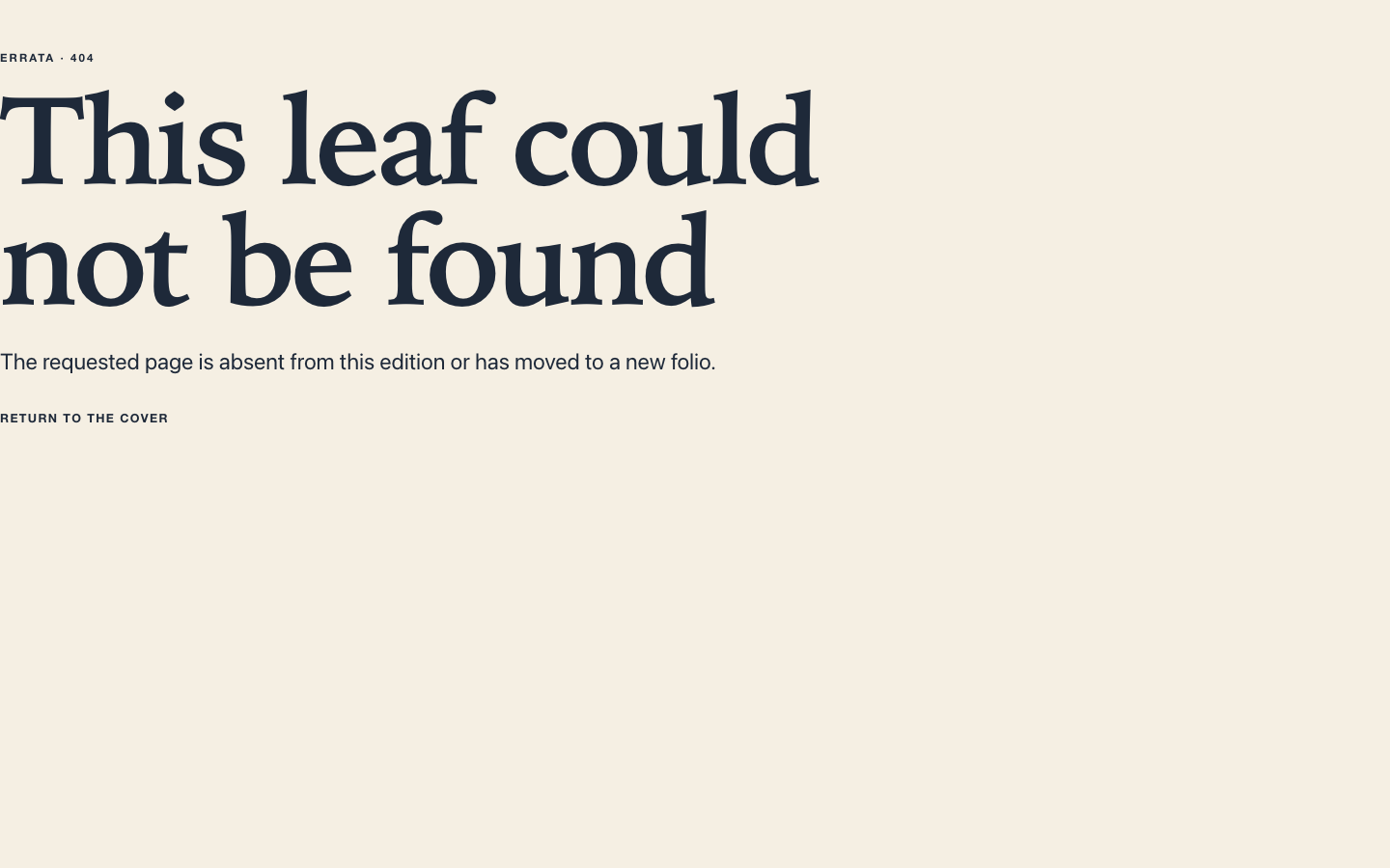 Folio Not Found screenshot.