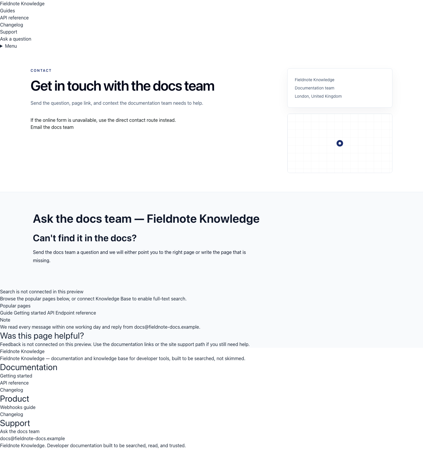 Knowledge Contact screenshot.