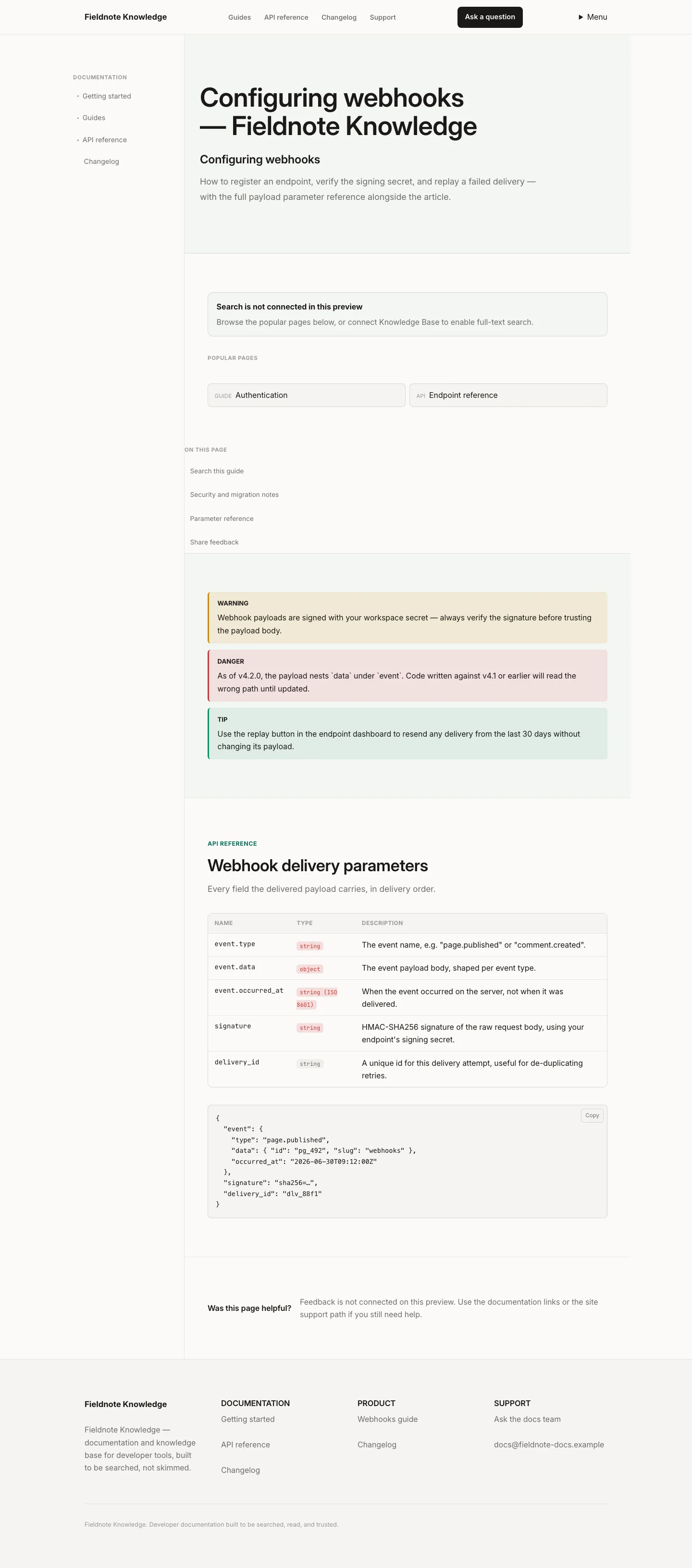 Theme Knowledge detail page with technical article content.