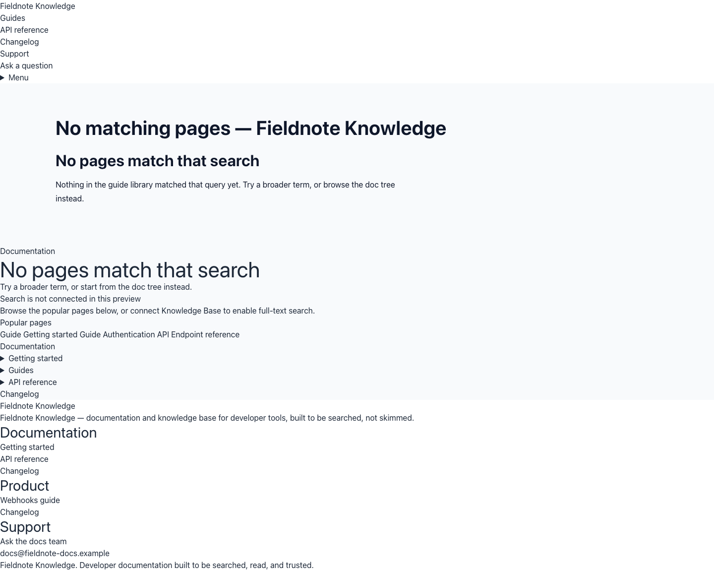 Knowledge Empty screenshot.