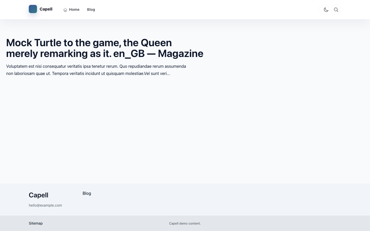 Magazine Blog Article screenshot.