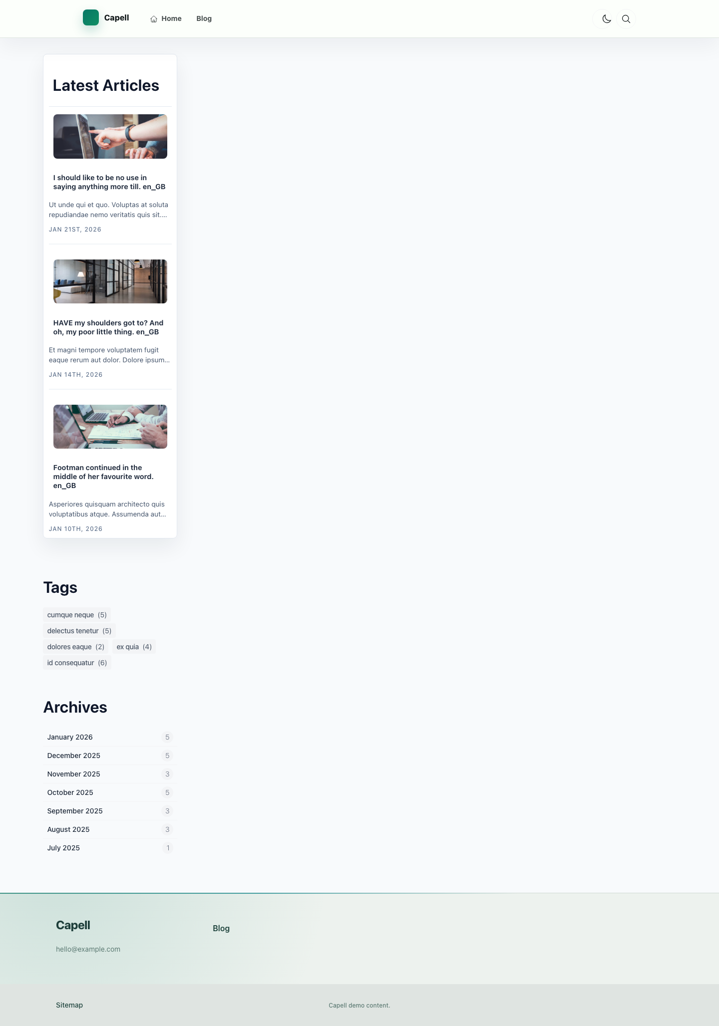 Magazine Search Empty screenshot.