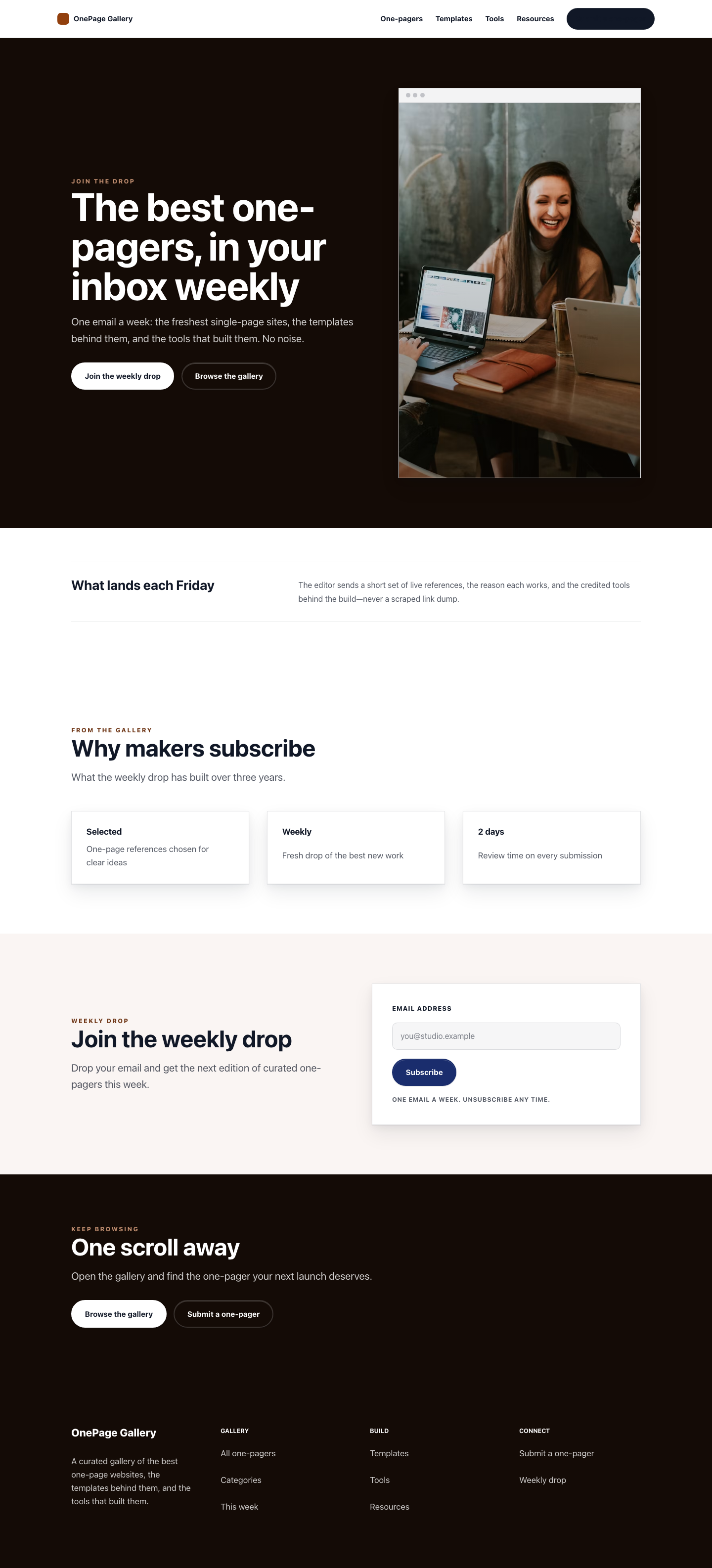Onepage Cta screenshot.