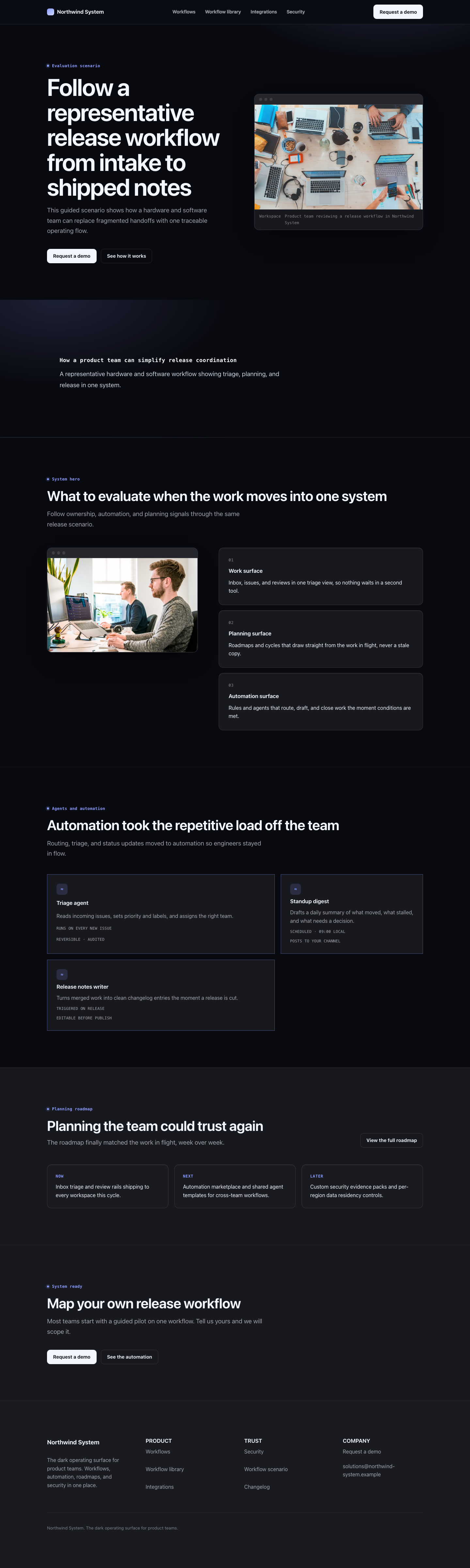 Platform landing page preview