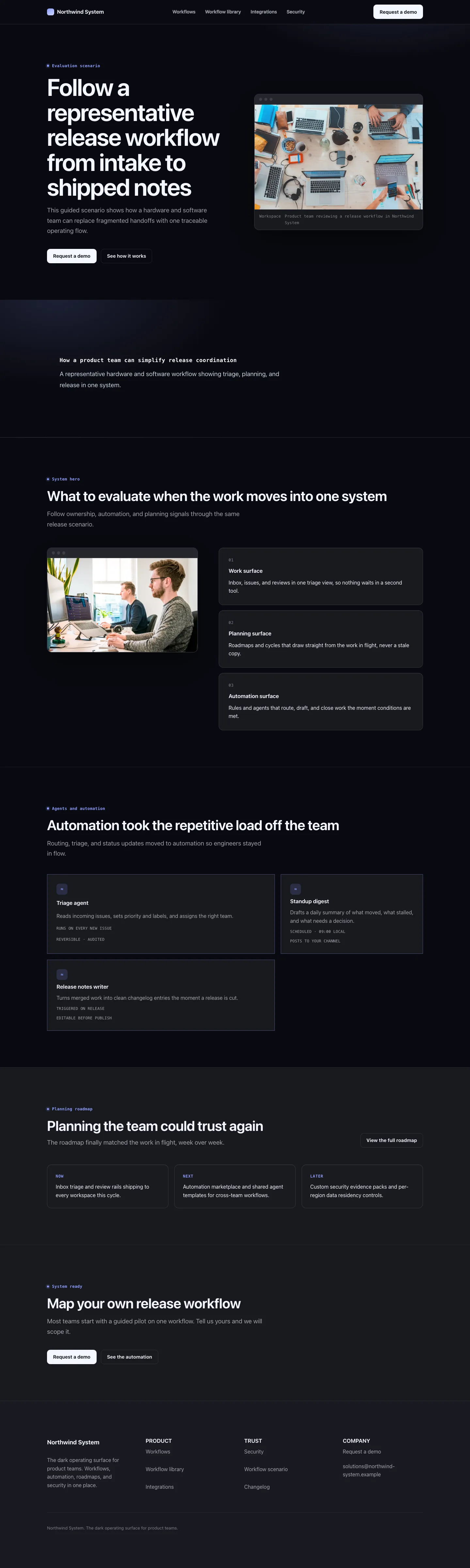 Platform landing page preview