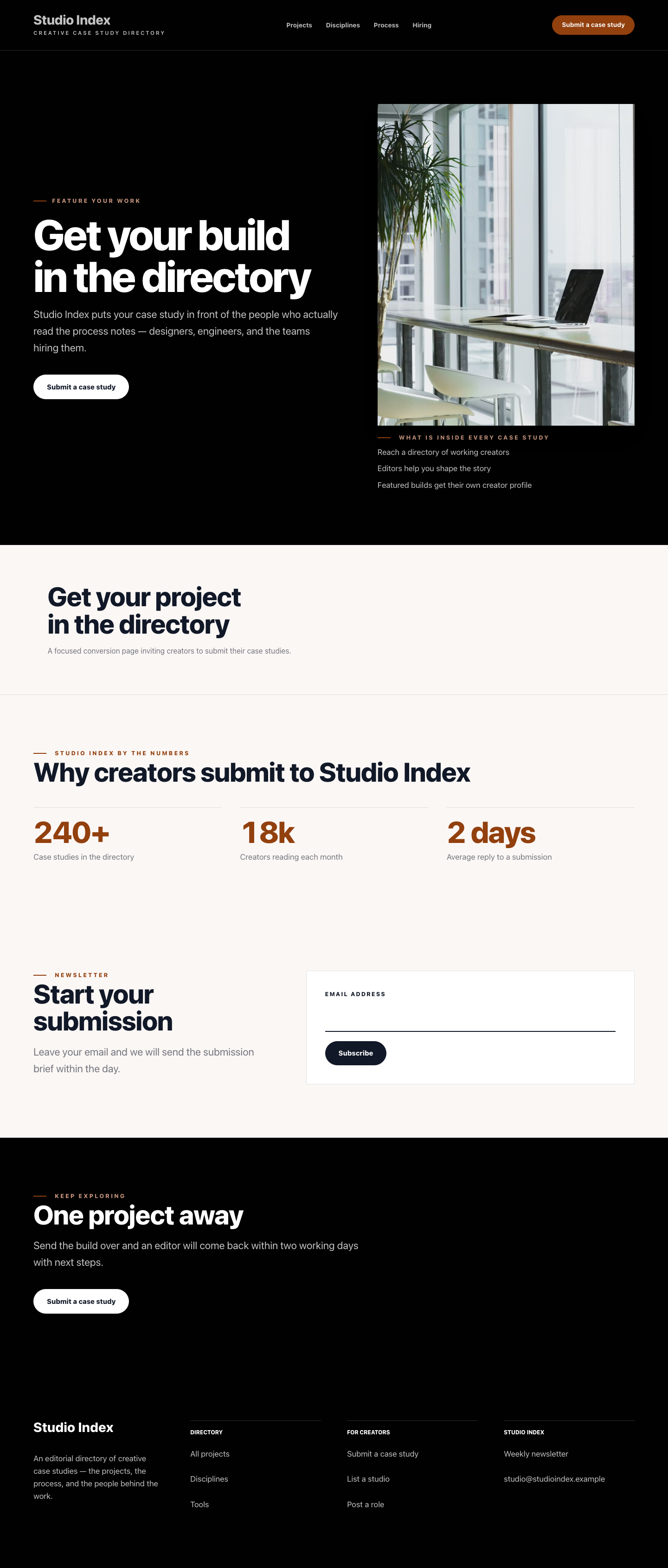 Portfolio Cta screenshot.