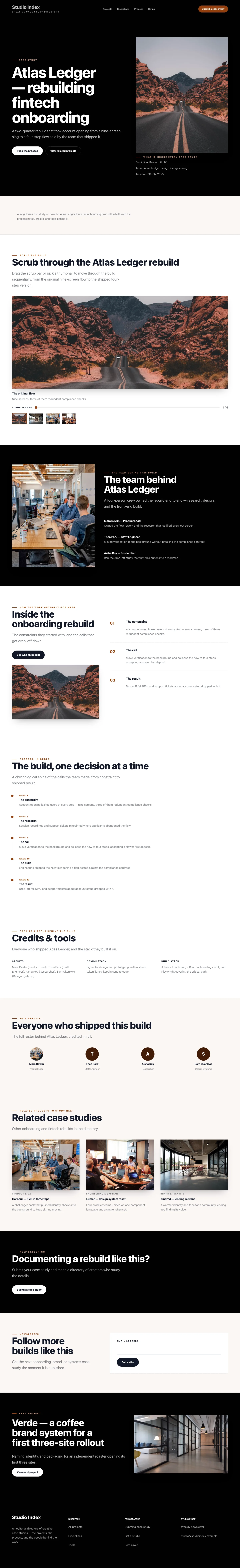 Portfolio landing page preview
