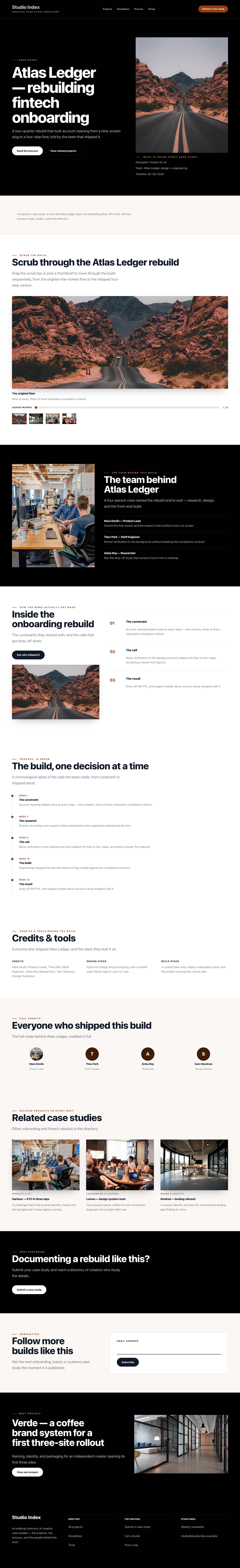 Portfolio landing page preview