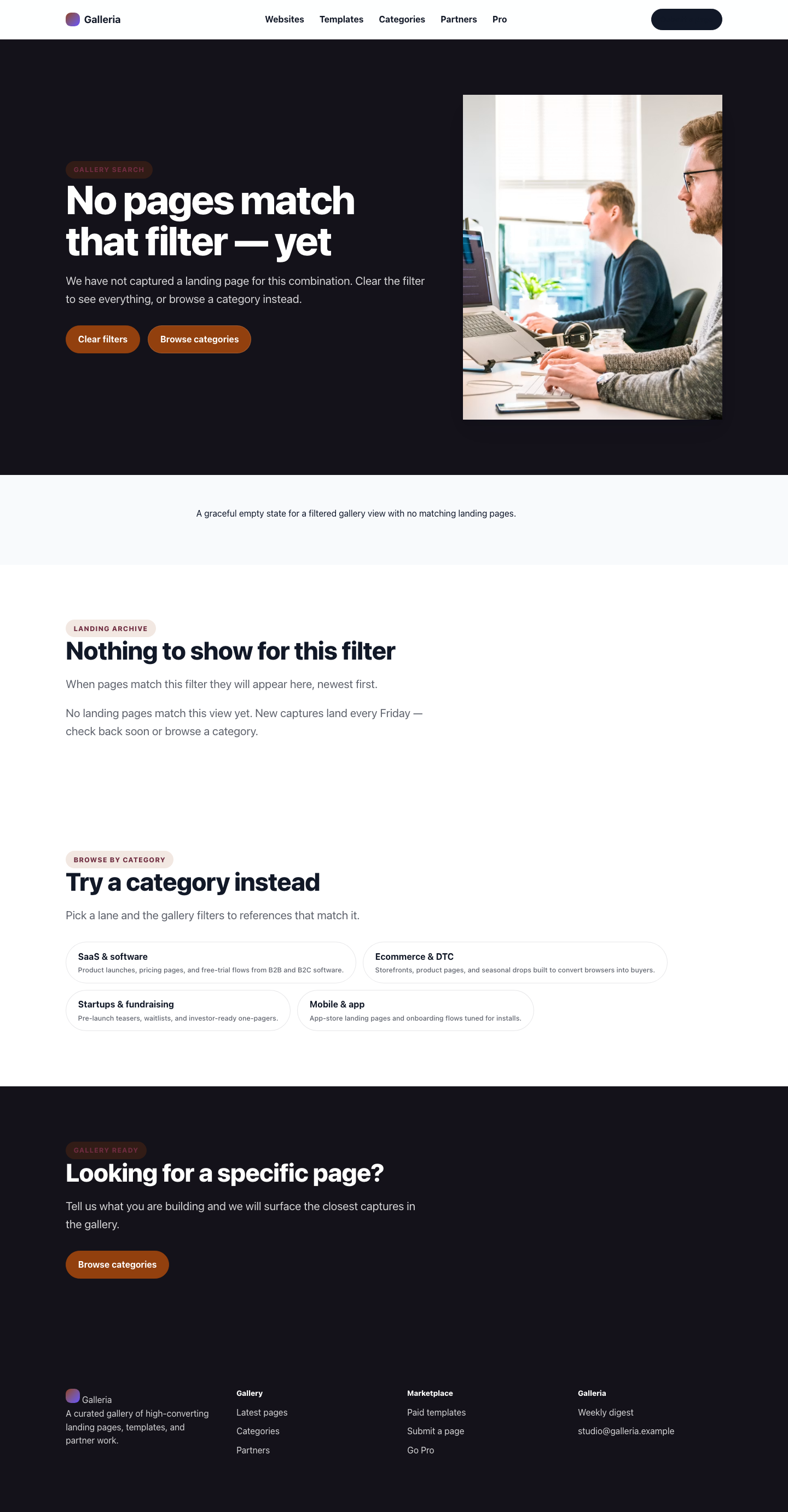 SaaS search results preview