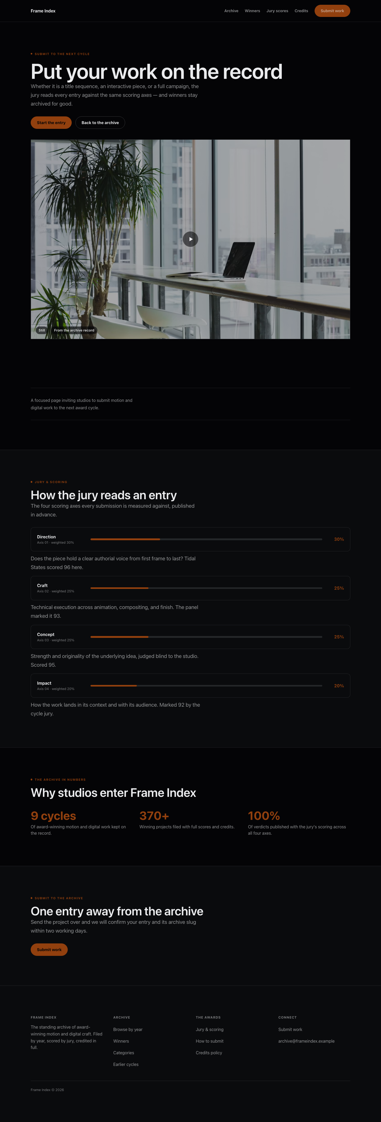 Showreel Cta screenshot.