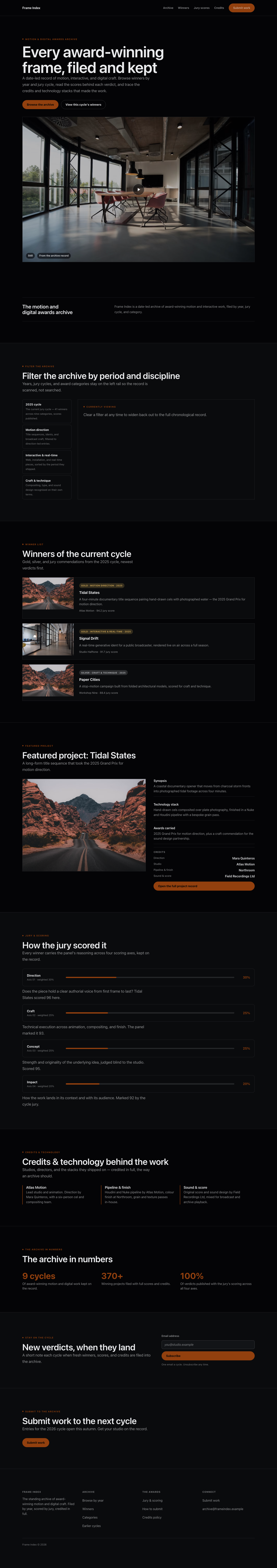 Showreel homepage preview