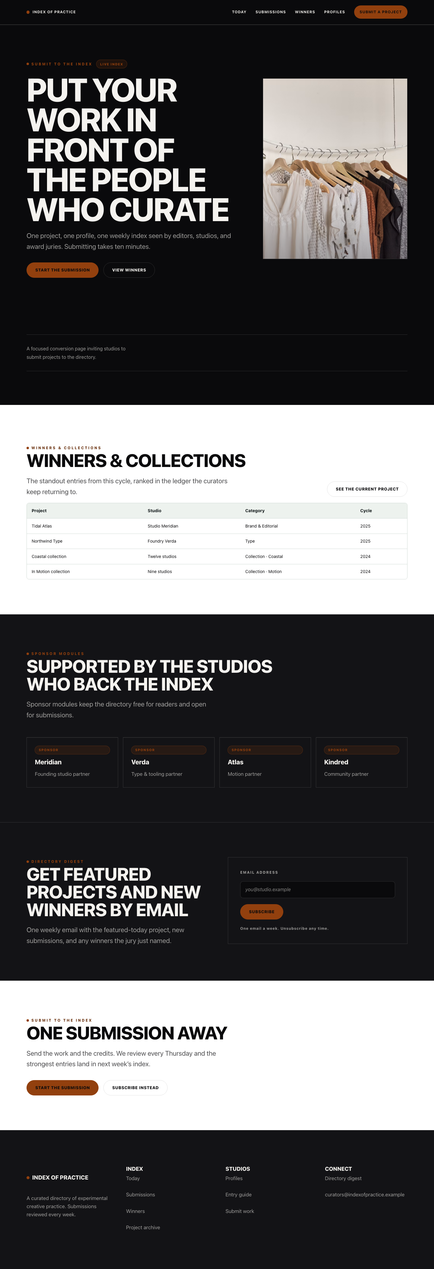 Submissions Cta screenshot.
