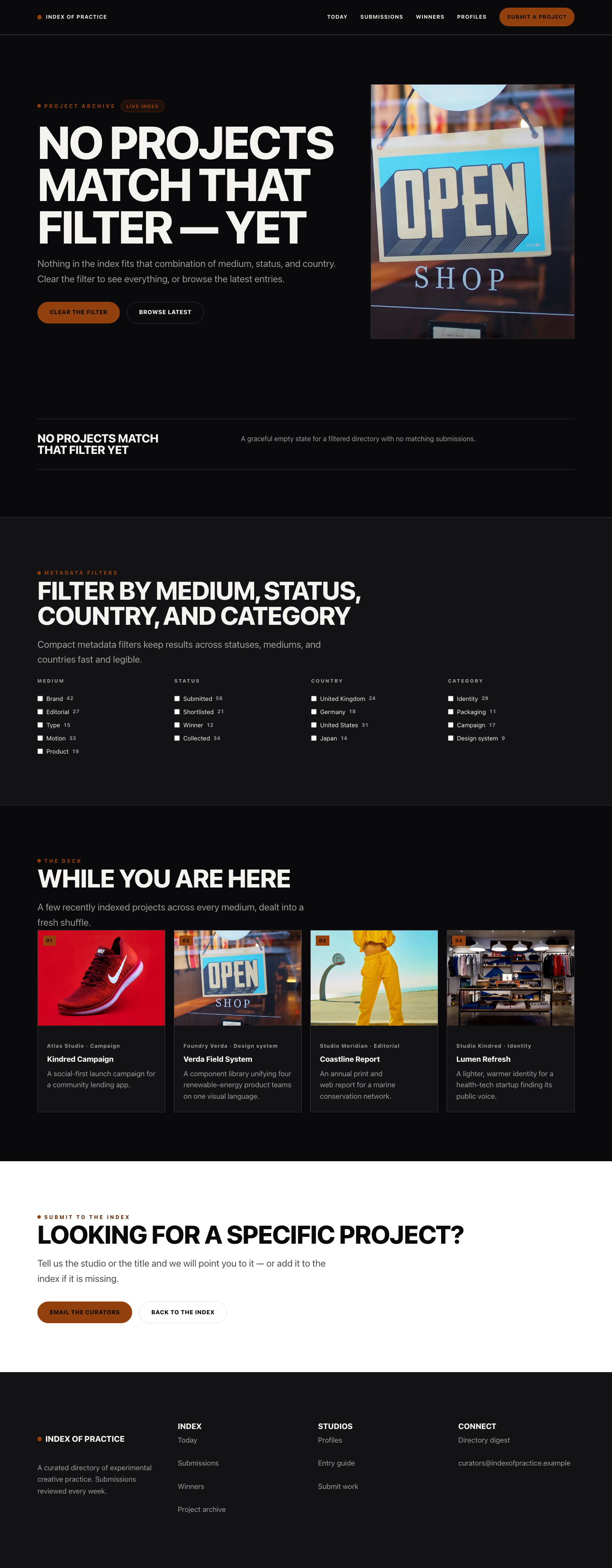 Submissions search results preview