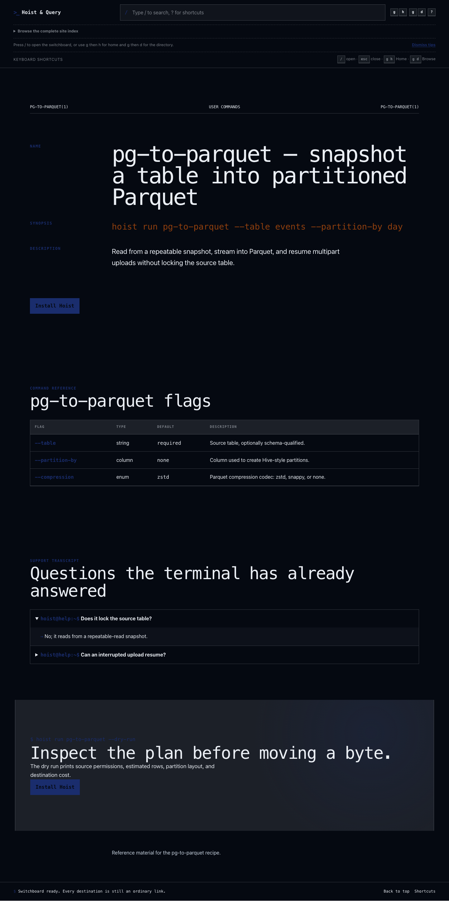Switchboard Detail screenshot.