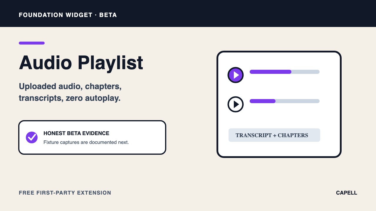 Audio Playlist widget preview