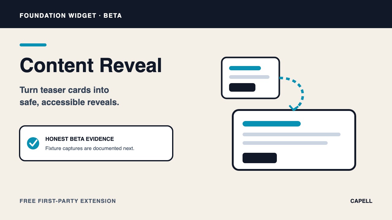 Content Reveal widget preview