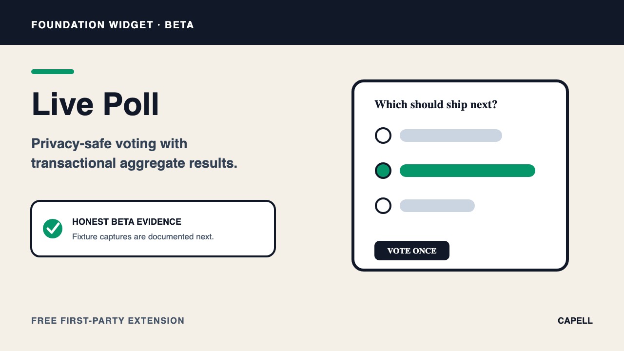 Live Poll widget preview