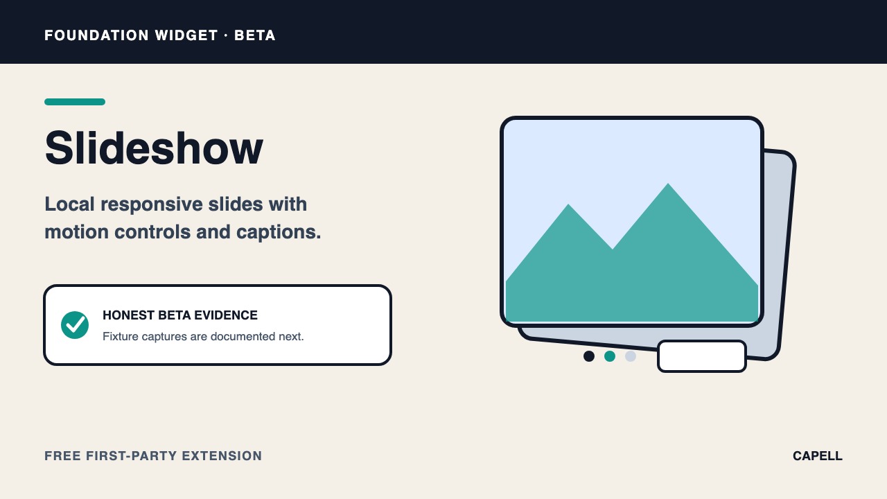 Slideshow widget preview